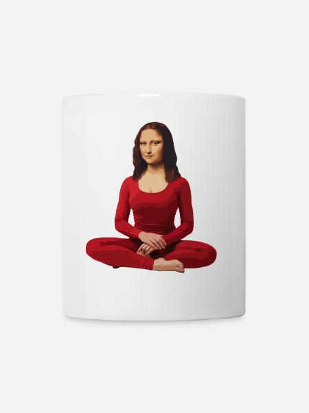 Mona Lisa (La Joconde) Zen Yoga - Tasse - Weiß