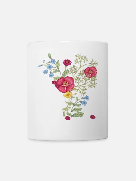 Sommerblumen - Tasse - Weiß