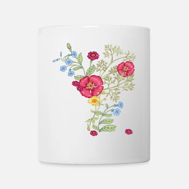 Sommerblumen - Tasse - Weiß