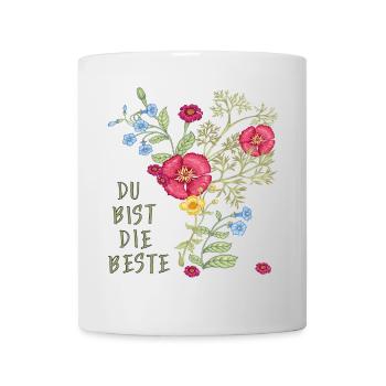 Du bist die Beste - Tasse - Weiß - Vorne