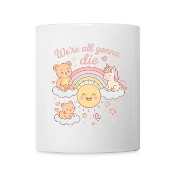 Rainbow Cutesy Design – We're all going to the - Mug - white - Front