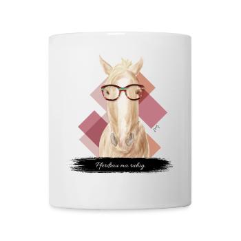 JvG Pferd "Pferdrau ma ruhig." - Tasse - Weiß - Vorne