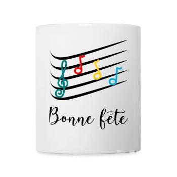 BONNE FÊTE. COEUR. BONNE FÊTE MAMAN. MAMAN - Mug blanc - blanc - Devant