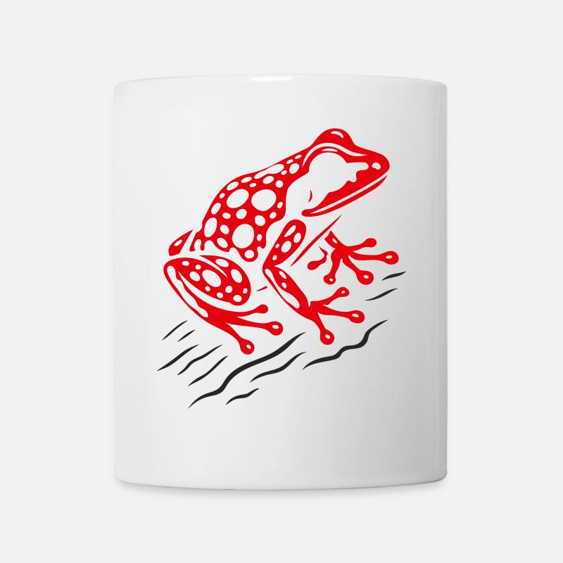 Frosch Erdbeerfrosch Roter Pfeilgiftfrosch - Tasse - Weiß