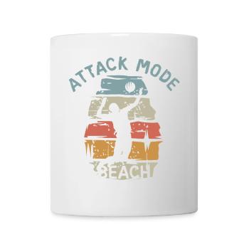 attack mode beach - vintage Volleyball Spieler - Tasse - Weiß - Vorne