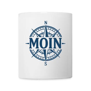 MOIN – Kompassrose Maritimes Design Navigation - Tasse - Weiß - Vorne