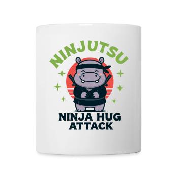 Ninja Cuddle Hippo - Mug - white - Front