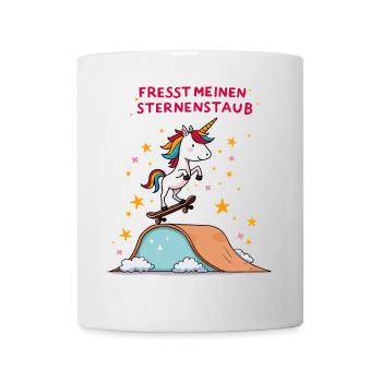 Planche à roulettes Licorne - Mug blanc - blanc - Devant