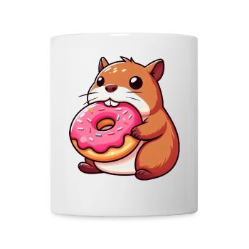 Cute Capybara Hamster Guinea Pig Cartoon - Mug - white - Front