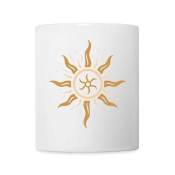 Mittsommer Feuerrad - Symbol der Sonnenkraft - Tasse - Weiß - Vorne