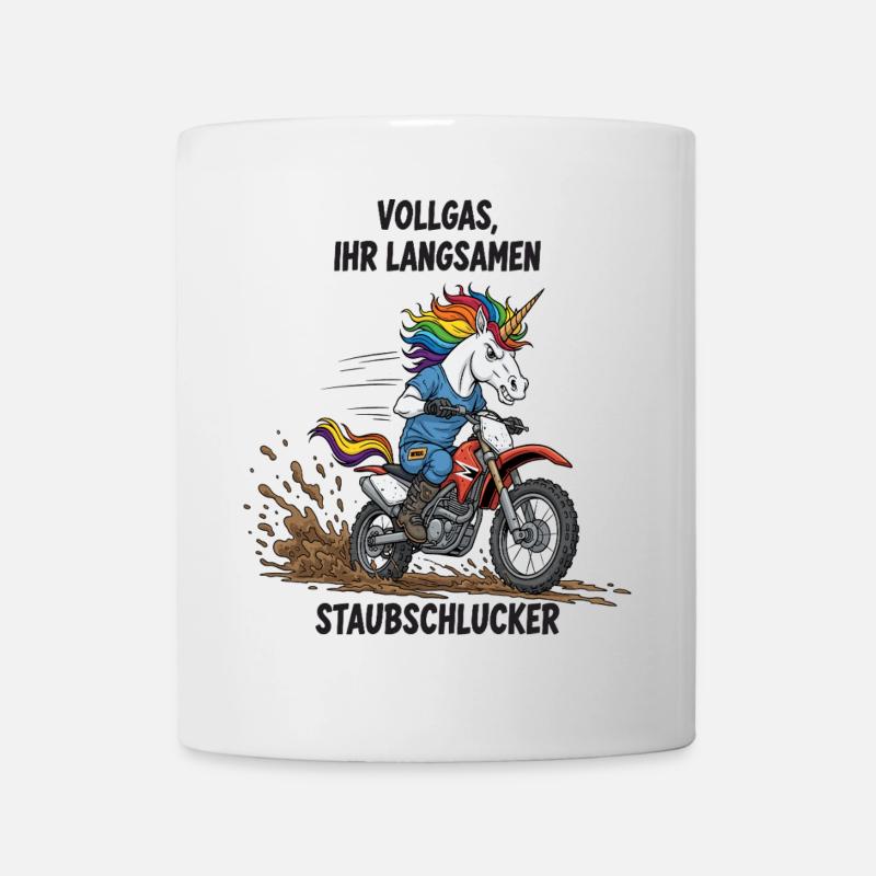 Einhorn-Motocross - Tasse - Weiß