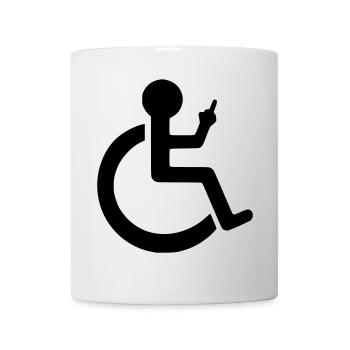Wheelchair user with a clear opinion # - Mug - white - Front