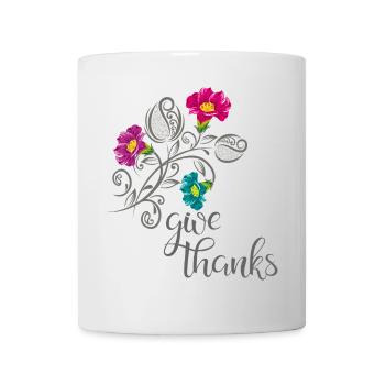 give thanks - Tasse - Weiß - Vorne