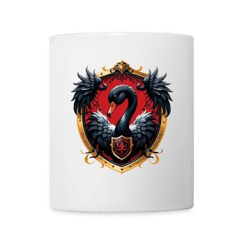 Le Cygne Noir : symbole d’élégance et de puissance - Mug blanc - blanc - Devant