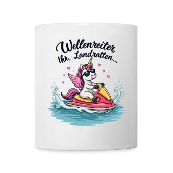 Licorne Cool Jet Ski - Mug blanc - blanc - Devant