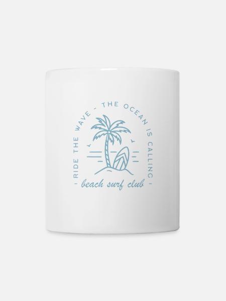 Club de surf plage océan humour surfeur aesthetic - Mug blanc - blanc