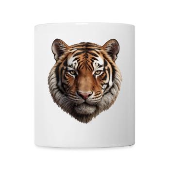Majestätische Tigergesicht Illustration - Tasse - Weiß - Vorne