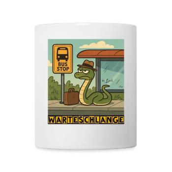 File d’attente de Rico Beck - Mug blanc - blanc - Devant