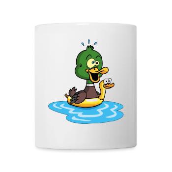 Die Ente, die schwimmen lernt - Tasse - Weiß - Vorne