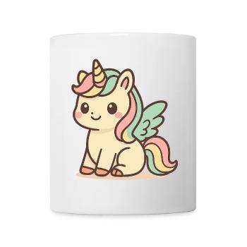 Cute Rainbow Winged Unicorn - Mug - white - Front