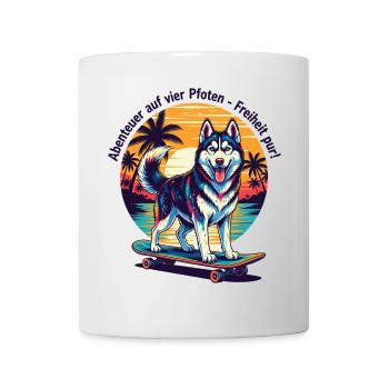 Husky adventure on four paws - Mug - white - Front