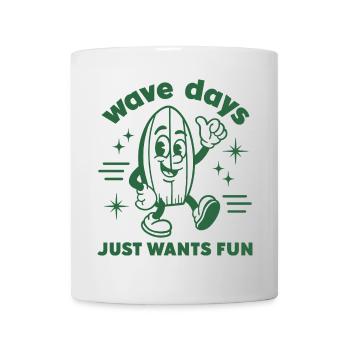 Wellenliebe Surfbrett Charakter - Tasse - Weiß - Vorne