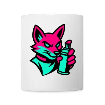 Graffiti Fuchs - Tasse - Weiß - Vorne