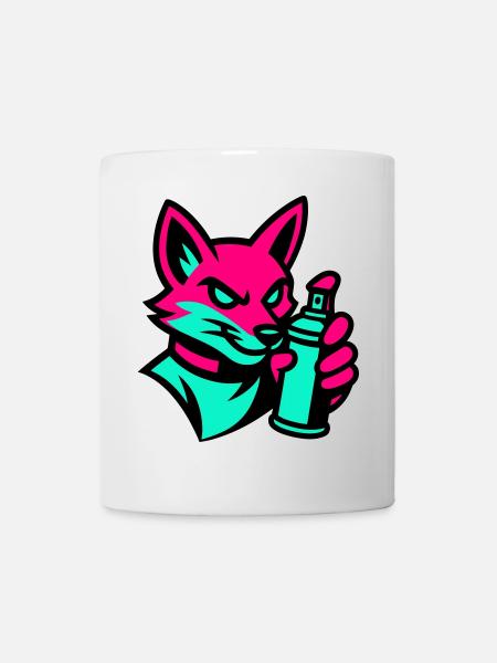 Graffiti Renard - Mug blanc - blanc
