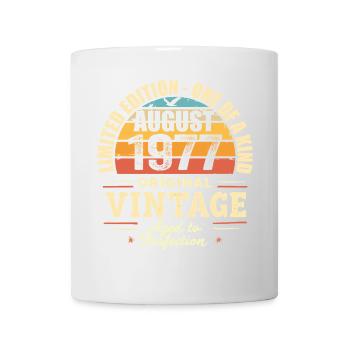 Août 1977 Anniversaire Août 1977 - August 1977 - Mug blanc - blanc - Devant