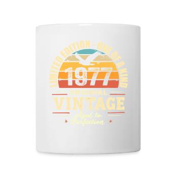 1977 Geburtstagsgeschenk Jahrgang 1977 Retro 1977 - Tasse - Weiß - Vorne