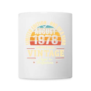 Août 1978 Anniversaire Août 1978 - August 1978 - Mug blanc - blanc - Devant