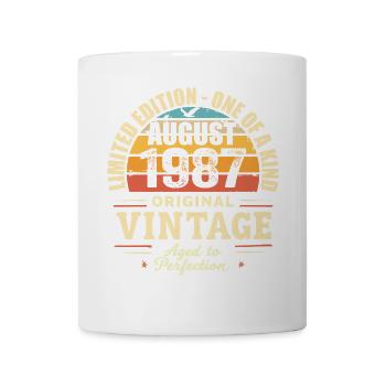 Août 1987 Anniversaire Août 1987 - August 1987 - Mug blanc - blanc - Devant