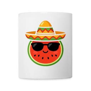 Melon Kawaii Pastèque Cinco de Mayo Cool - Mug blanc - blanc - Devant