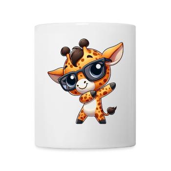 Cute Giraffe Dab Dabbing Cartoon Safari Nerd - Mug - white - Front