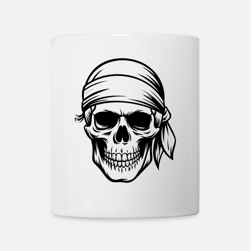 Teschio di pirata - Tazza - bianco