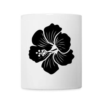 Hibiskus Blume – Symbol Icon (SVG) Versch. Farben - Tasse - Weiß - Vorne