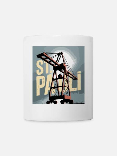 St. Pauli Hamburg Port Harbour Crane Nostalgia - Mug - white