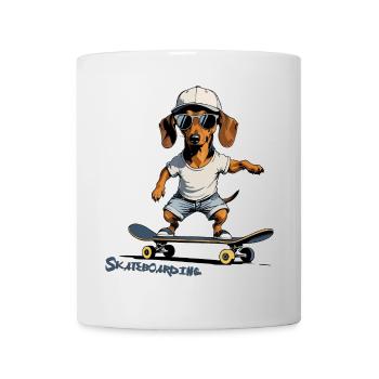 Planche à roulettes, Planche à roulettes - Mug blanc - blanc - Devant