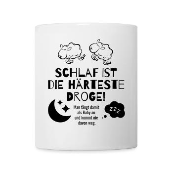 Schlaf - Tasse - Weiß - Vorne