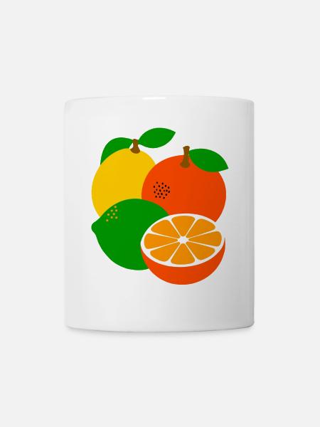 Früchte - Tasse - Weiß