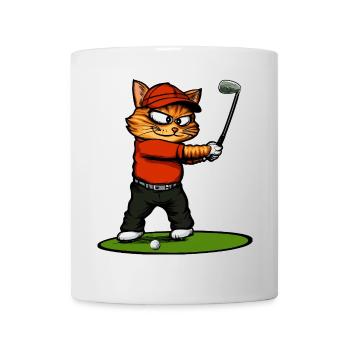 Chats Golf / Chat golfeur - Mug blanc - blanc - Devant