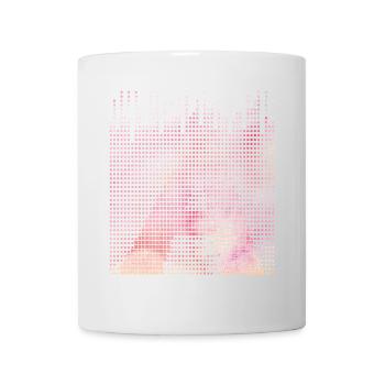 Géométrie abstraite lettre A, nom de Bu en rose - Mug blanc - blanc - Devant