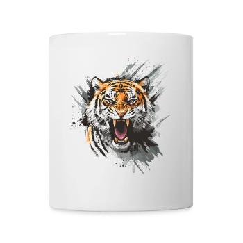 Tiger Head Predator Nature Wilderness Splash - Mug - white - Front