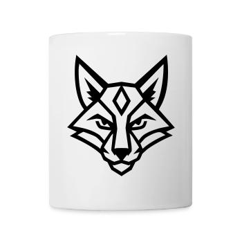 Stilisierter geometrischer Fuchs - Tasse - Weiß - Vorne