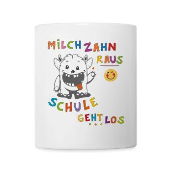 Monstre d’inscription à l’école - Mug blanc - blanc - Devant