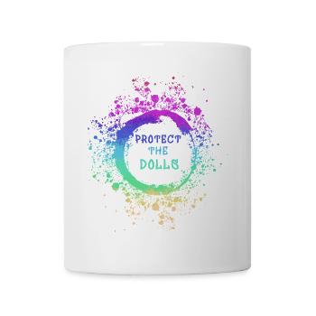 trans, pride, LGBT,regenbogen, protect the dolls - Tasse - Weiß - Vorne