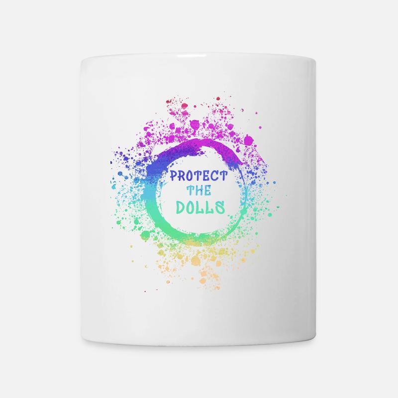 trans, pride, LGBT,regenbogen, protect the dolls - Tasse - Weiß