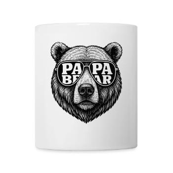 Cool Papa Bear Bear Head Bear with Sunglasses - Mug - white - Front