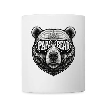 Papa Bear Retro Look Gift Idea with Sunglasses - Mug - white - Front