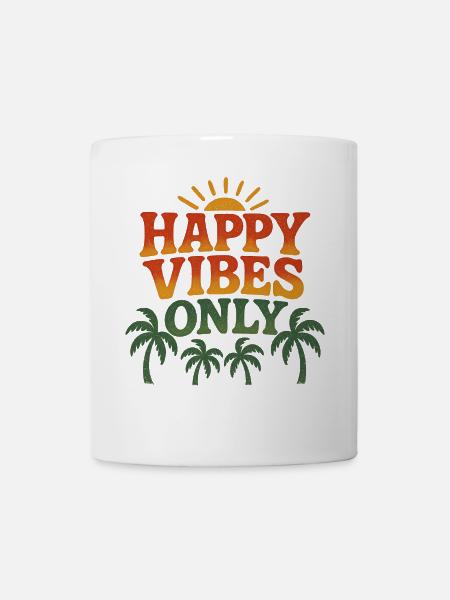 Positive Energy Happy Vibes Sunshine Palm - Tasse - Weiß
